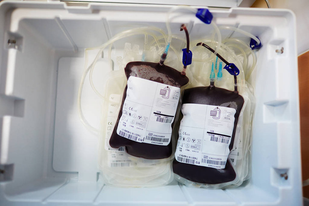 Sacchetti di plastica con sangue
  - Foto, immagini