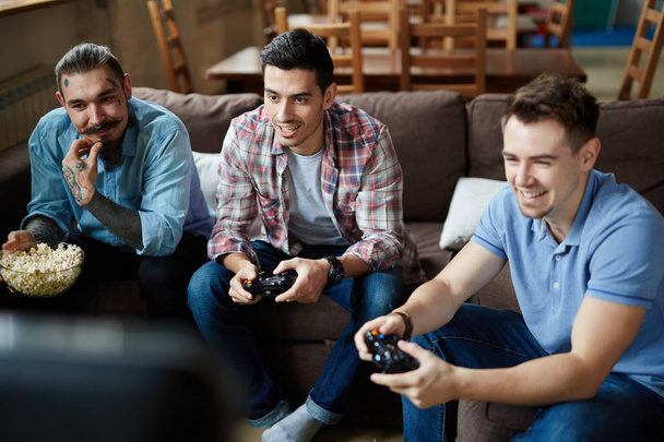 men playing video game - Photo, Image