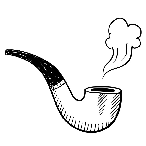 σκίτσο σωλήνα καπνού - Διάνυσμα, εικόνα