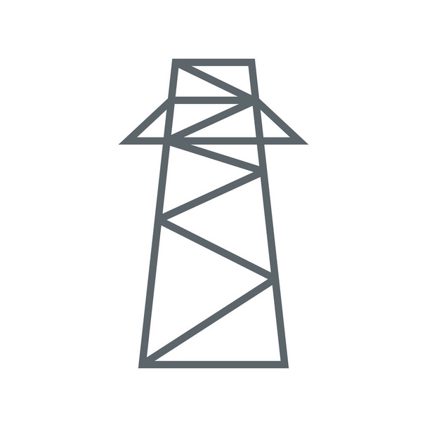 Wieża wysokiego napięcia elektrycznego - Wektor, obraz