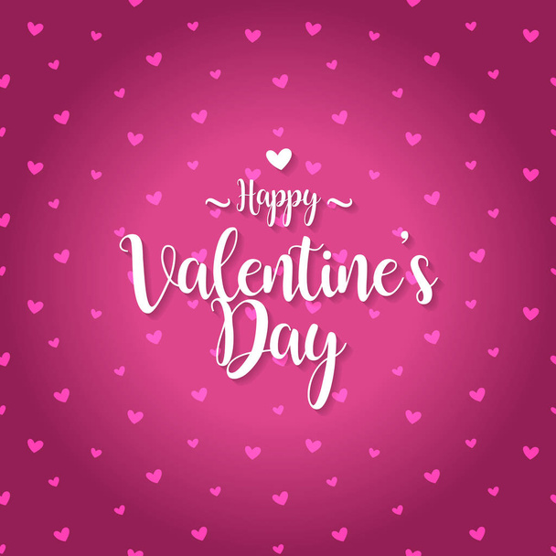 happy valentines day greeting card vector illustration - Vettoriali, immagini