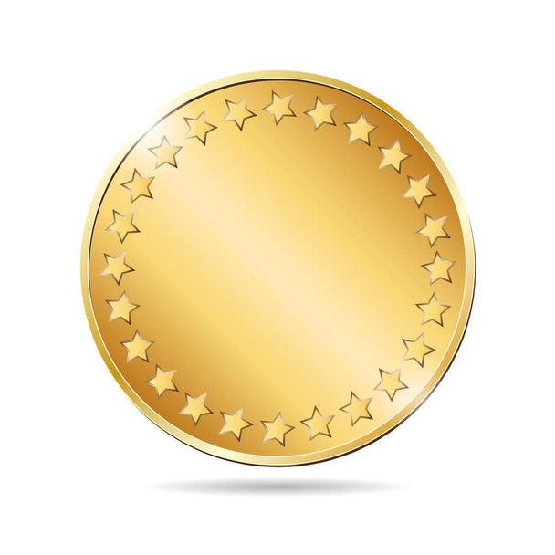 blank golden coin - Vektor, obrázek