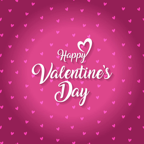 happy valentines day greeting card vector illustration - Vector, Image