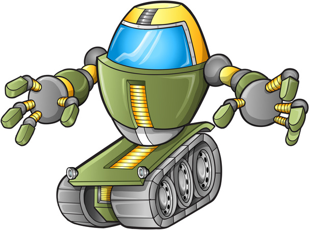 Evil Robot Tank Vector - Wektor, obraz
