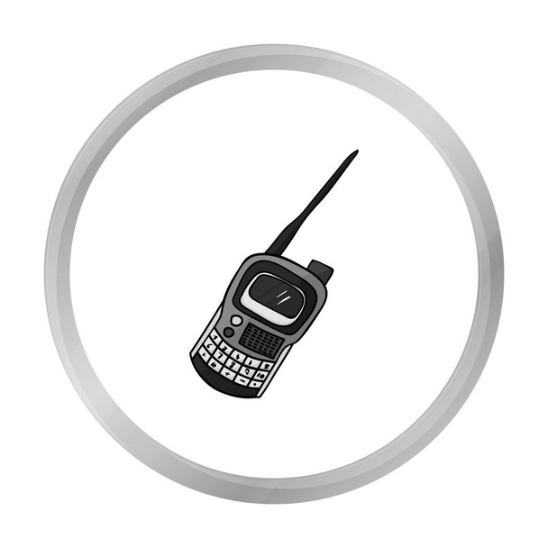 Handheld transceiver icon in outline style isolated on white background. Paintball symbol stock vector illustration. - Vektor, Bild