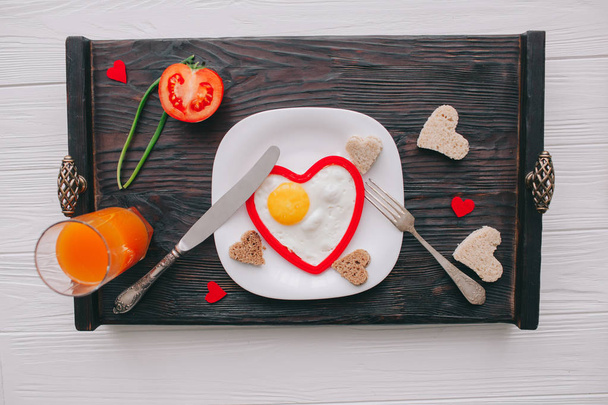 valentine day.romantic breakfast.  - Photo, Image