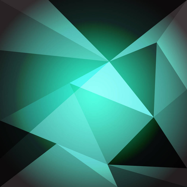 Alacsony poly design elem zöld színátmenetes háttér - Vektor, kép
