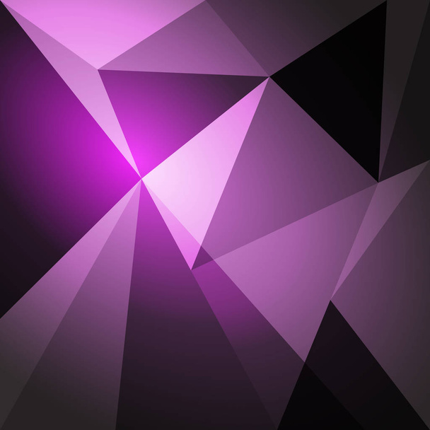 Low poly design element on purple gradient background - Vector, Image