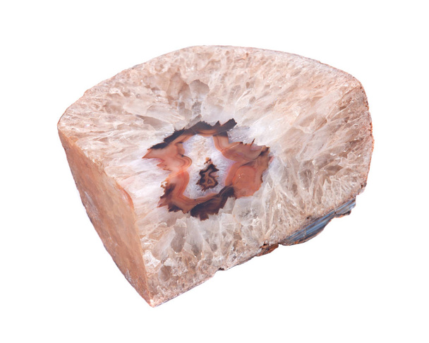 Vaaleanruskea luonnollinen kristalli akaatti
 - Valokuva, kuva