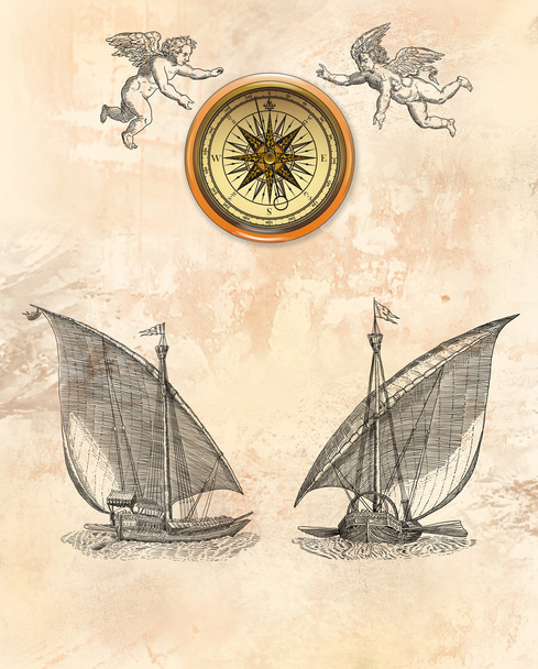 Old pirate map - Фото, изображение