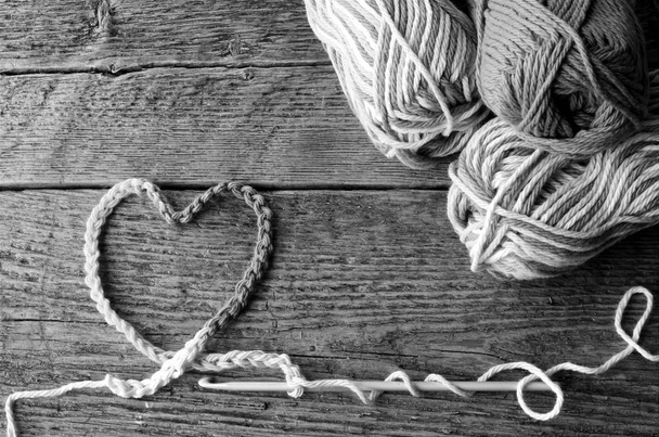 Crochet Yarn and Crochet Hook - Photo, Image