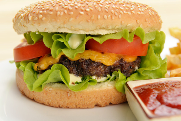 Leckerer Hamburger - Foto, Bild