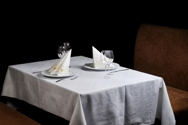 Tables set for meal - Фото, зображення