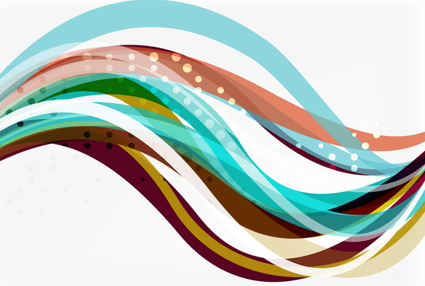 Элегантная красочная волна, полосы
 - Вектор,изображение