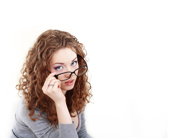 woman wearing glasses - Zdjęcie, obraz