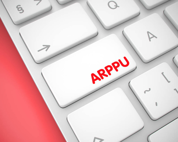 ARPPU - Message on White Keyboard Key. 3D. - Photo, Image