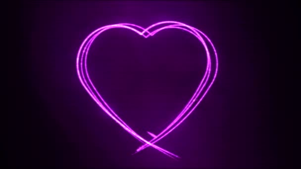 Zeichnung Herz Form Bewegung Hintergrund Animation - Schleife lila - Filmmaterial, Video