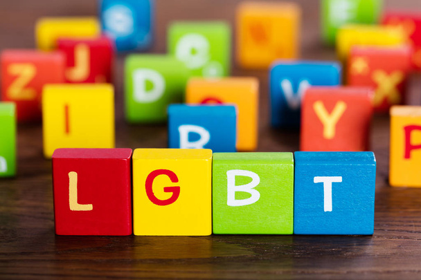 LGBT Word Written On Blocks - Valokuva, kuva