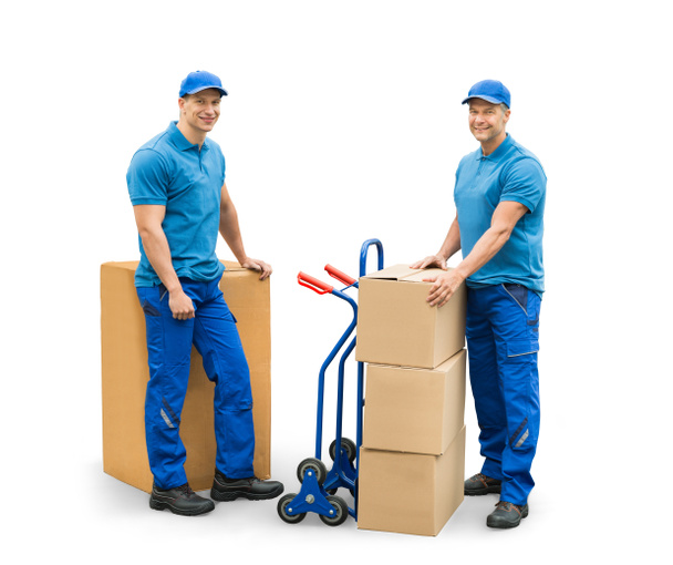 Men Standing With Boxes - Фото, изображение