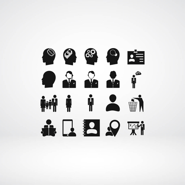 Business man icons set - Vecteur, image