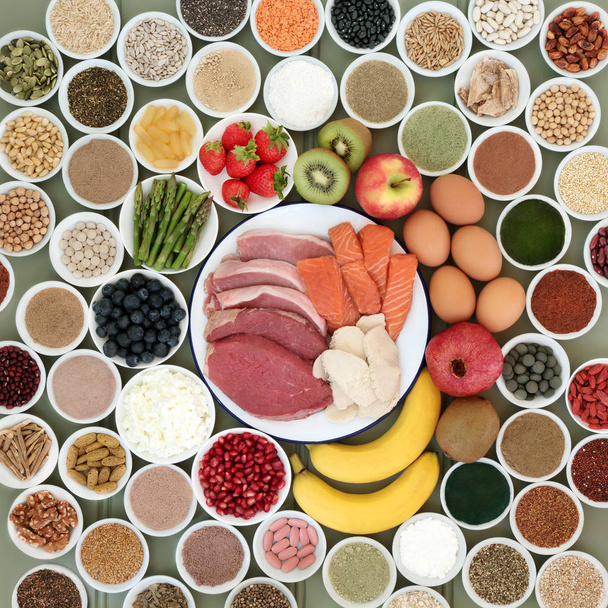 Vücut geliştiriciler için büyük gıda seçimi  - Fotoğraf, Görsel