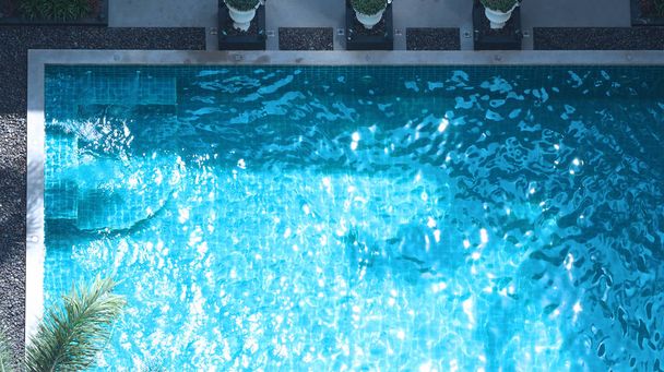 Swimming pool blue water. - Фото, изображение