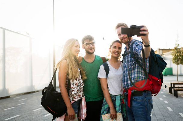 group of tourists sightseeing  - 写真・画像