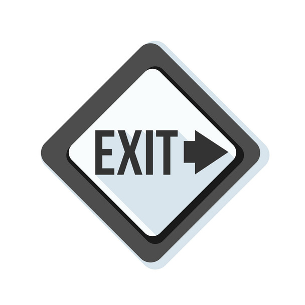 exit roadsign icon - Vektor, kép