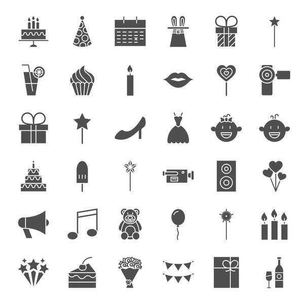 Party Solid Web Icons - Vector, Image