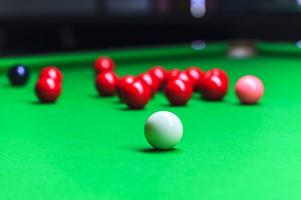 Snooker ball on snooker table  - Photo, Image