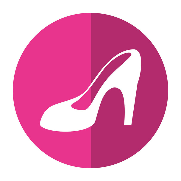 women day high heel shoes shadow - Διάνυσμα, εικόνα