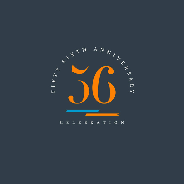padesát-šesté výročí logo ikonu - Vektor, obrázek
