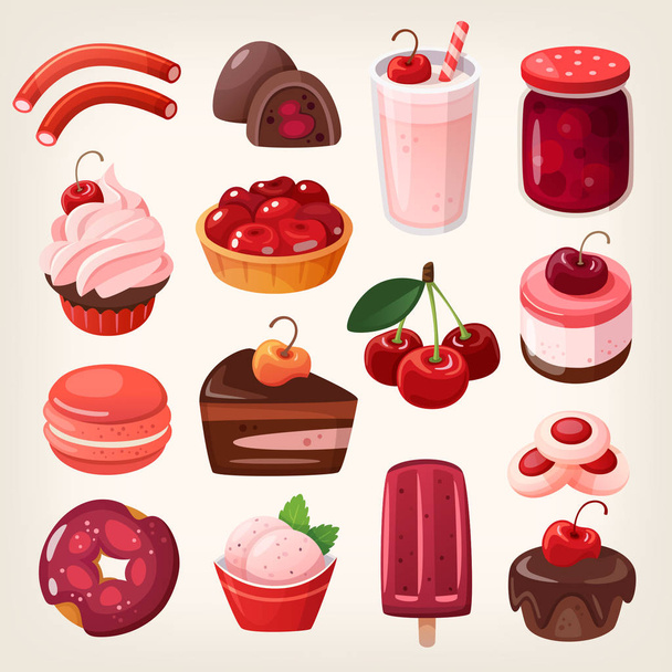 fastfood stickers - Vector, afbeelding