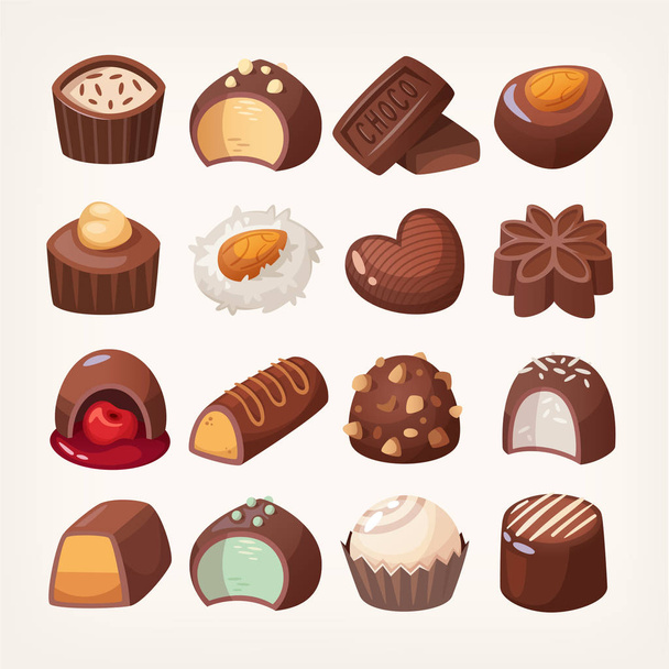 Chocolate vector sweets - Vector, Image