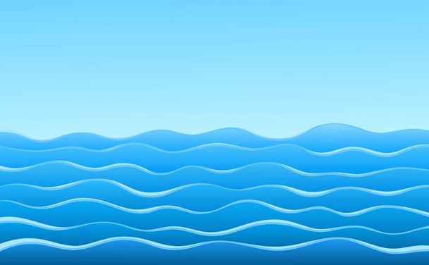 Background with blue sea.  - Vector, Image