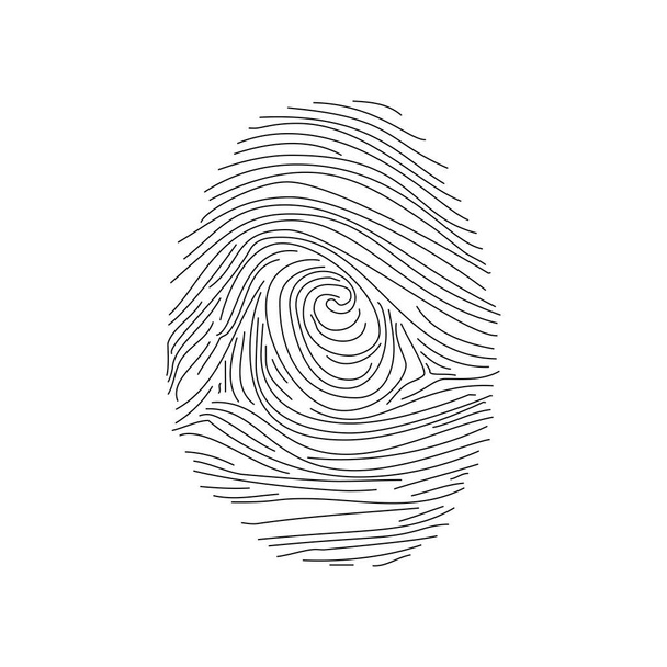 Set van vingerafdrukken iconen, id beveiligingsidentiteit. Vectorillustratie - Vector, afbeelding