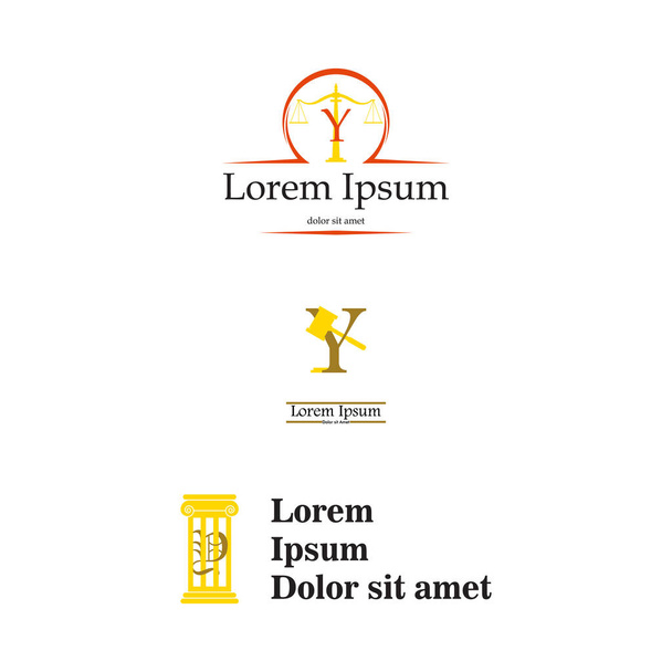 Letter Y law and attract logo, elegant law and attract firm vector design logo. Корпоратив, бренд, стиль
 - Вектор,изображение