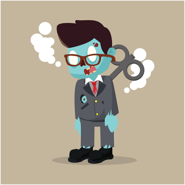 zombie businessman stopped working - Vector, imagen