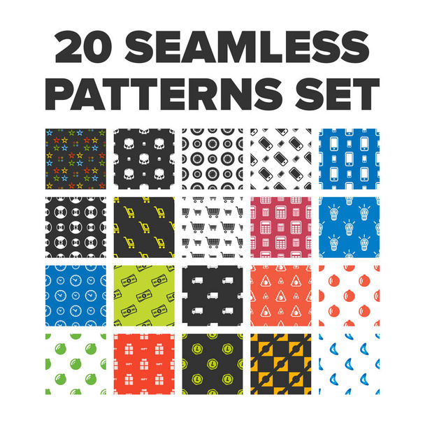 conjunto de patrones sin fisuras - Vector, afbeelding