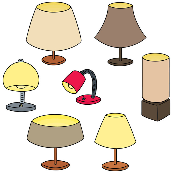 vector set of lamp - Vetor, Imagem