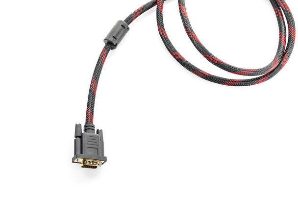 Kabel HDMI a Vga konektor kabelu na bílém - Fotografie, Obrázek