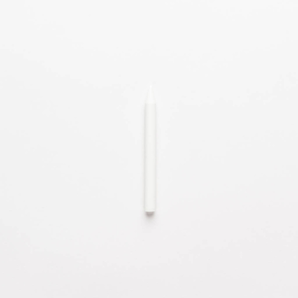 wax crayon on the white background - 写真・画像