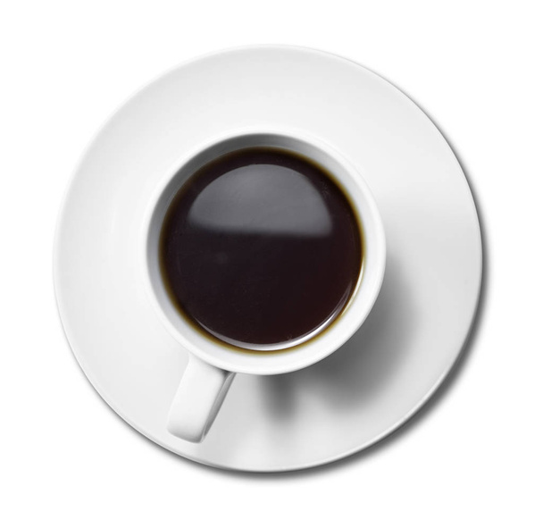 Kopje koffie, hoge hoekmening - Foto, afbeelding