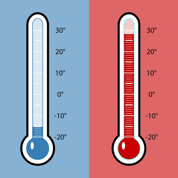 Termometr zimna i ciepła - Wektor, obraz