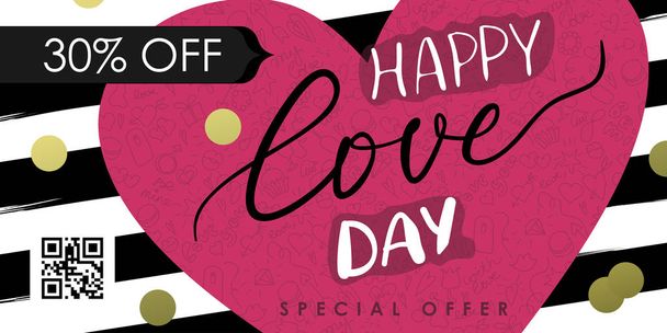 Valentines day card template  - Vector, imagen