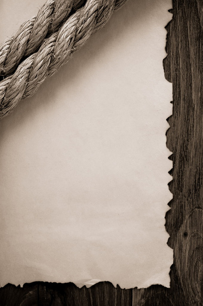 ropes on old vintage ancient paper background - Foto, afbeelding
