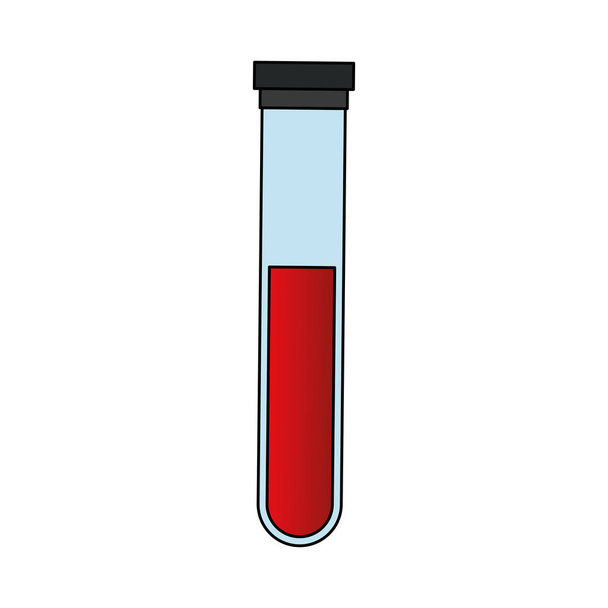 test tube with blood icon image - Vector, afbeelding