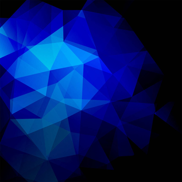 Geometric pattern, polygon triangles vector background in dark blue tones. Illustration pattern. - Vektor, Bild