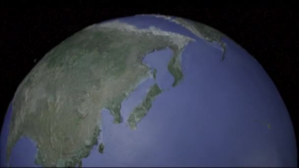 Na střed bezešvé smyčka z horní části projektoru styl zeměkoule - Záběry, video