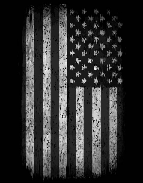 Amerikai grunge zászló. Egy amerikai grunge zászló a háttérben o - Vektor, kép